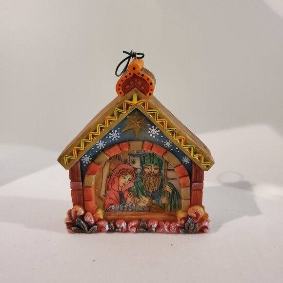 Vintage G. DeBrekht Painted Derevo Christmas Nativity Ornament 2003 - Picture 1 of 10